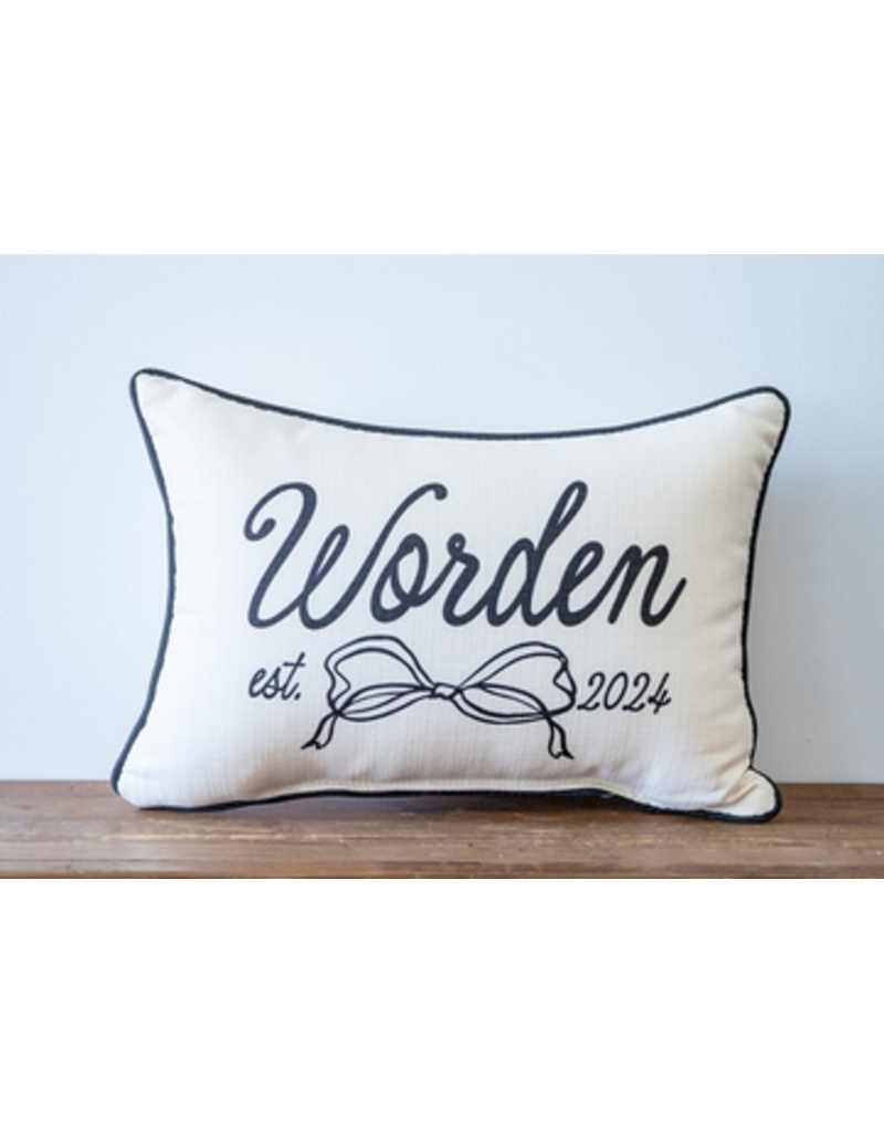 Little Birdie Custom Pillow - Bow Script Name Pillow