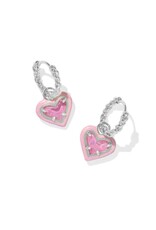 Kendra Scott Ari Heart Enamel Frame Huggie Earrings