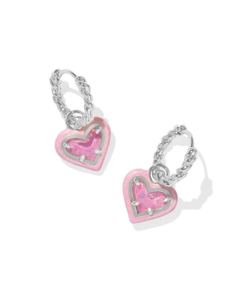 Kendra Scott Ari Heart Enamel Frame Huggie Earrings