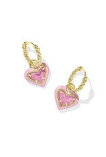 Kendra Scott Ari Heart Enamel Frame Huggie Earrings