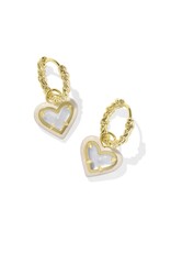 Kendra Scott Ari Heart Enamel Frame Huggie Earrings