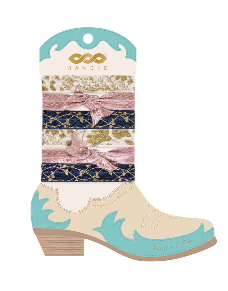 Banded Boot Carded Hair Ties