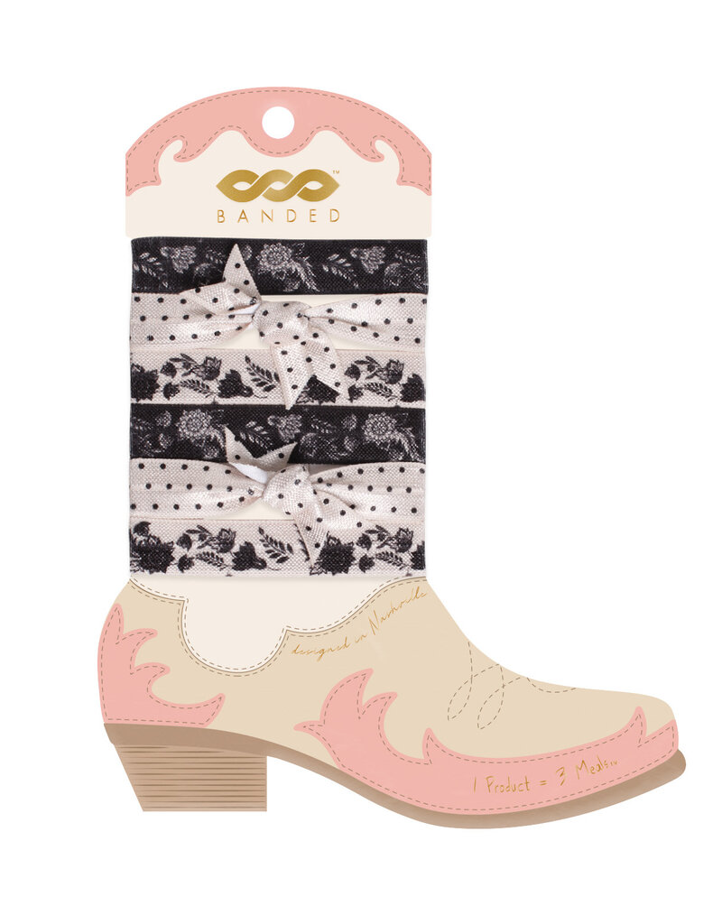 Banded Boot Carded Hair Ties