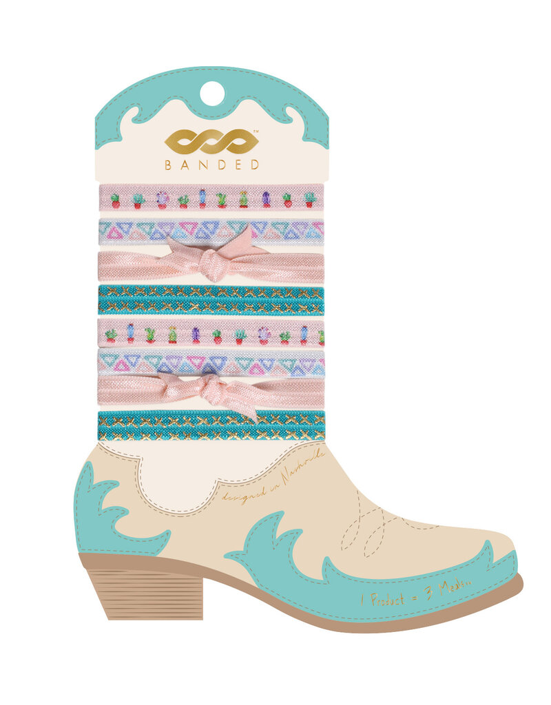 Banded Boot Carded Hair Ties
