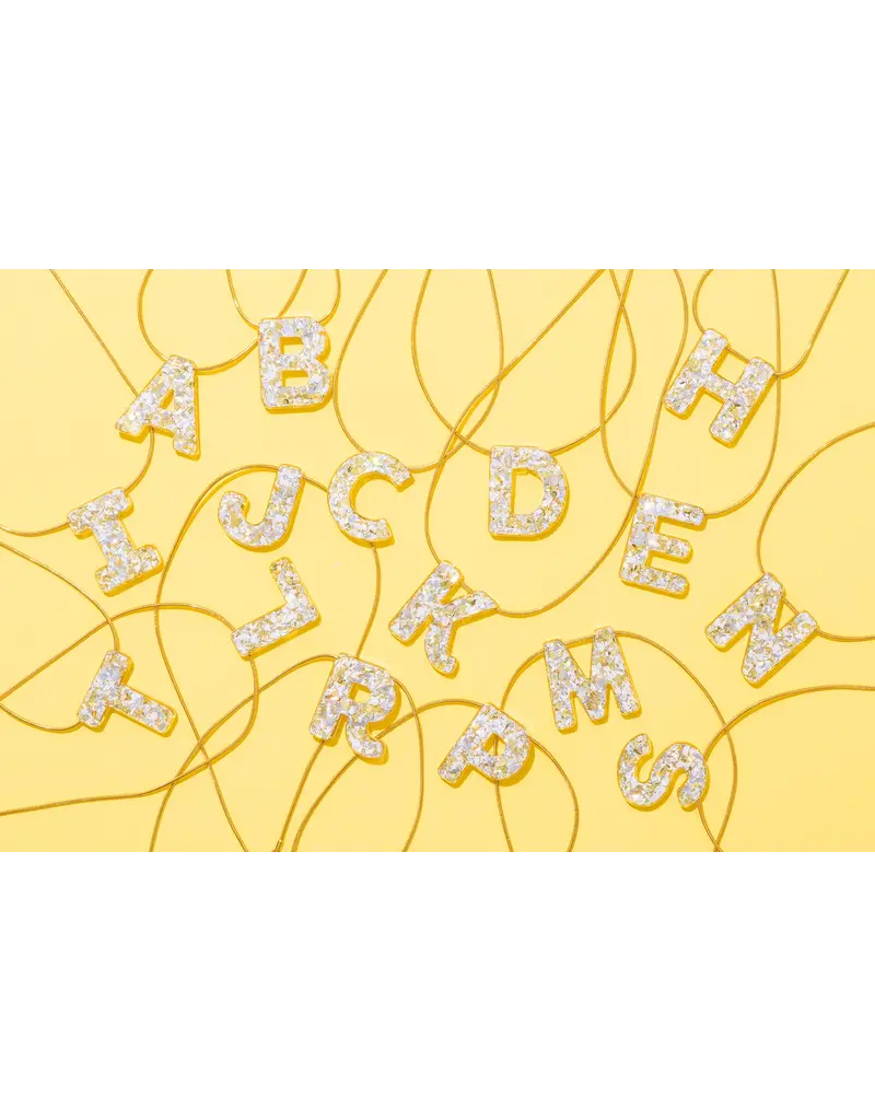 Taylor Elliott Designs Pearl Confetti Letter Necklace