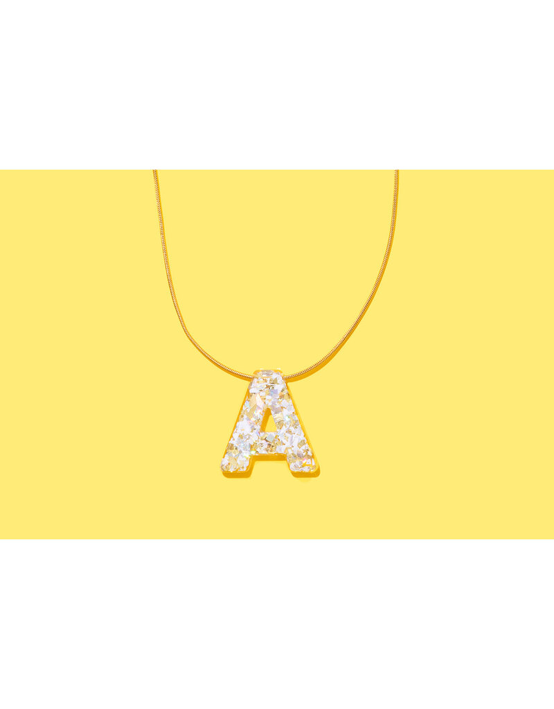 Taylor Elliott Designs Pearl Confetti Letter Necklace