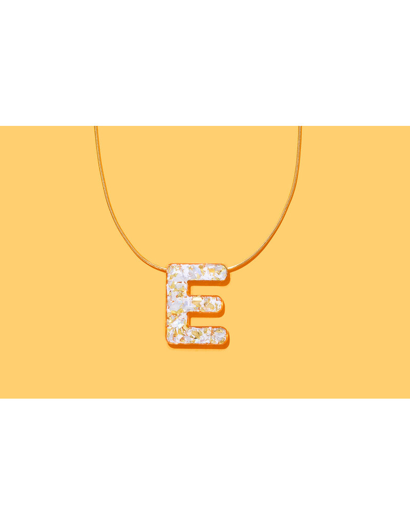 Taylor Elliott Designs Pearl Confetti Letter Necklace