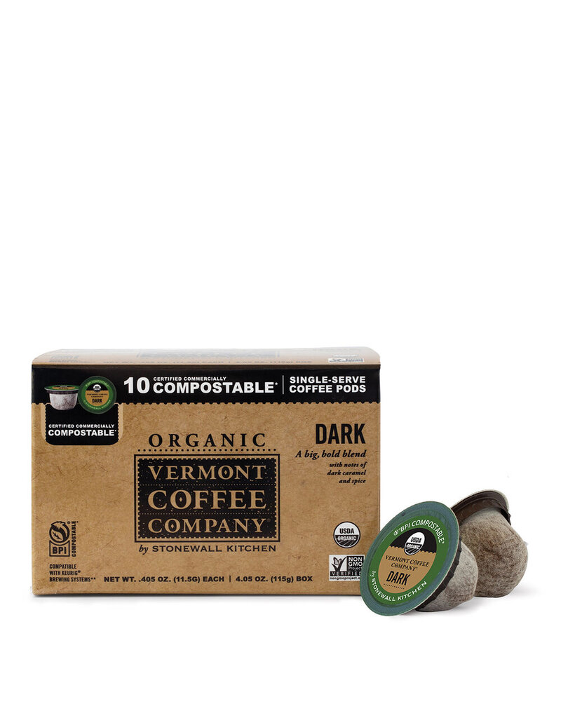 Stonewall Kitchen Organic Compostable Coffee Pods Dark