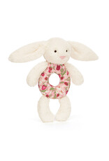 Jellycat Blossom Cream Bunny "Berry" Ring Rattle