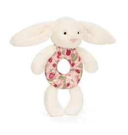 Jellycat Blossom Cream Bunny "Berry" Ring Rattle