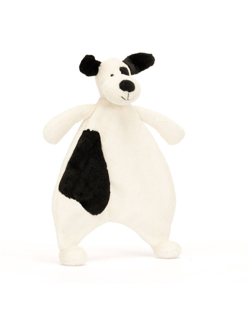 Jellycat Bashful Black and Cream Puppy Comforter