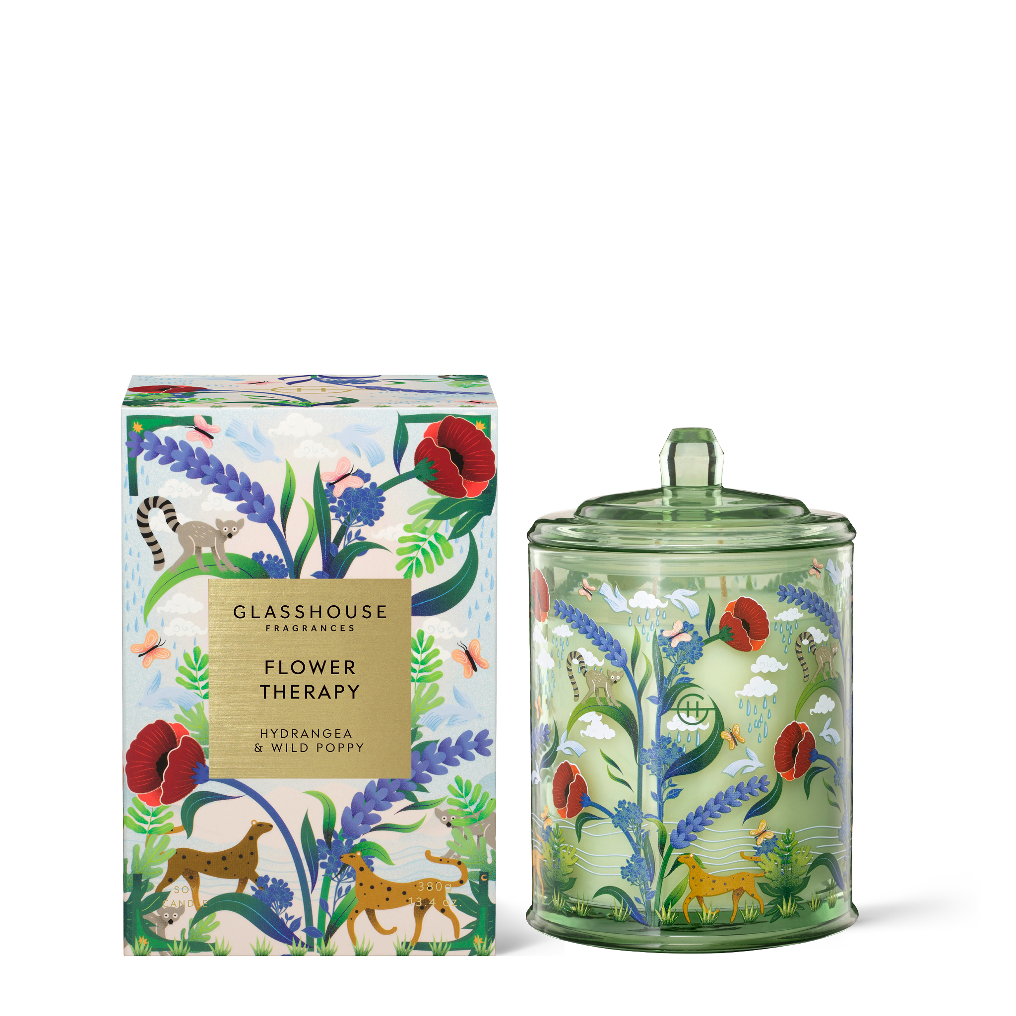 グラスハウスキャンドル FLOWER THERAPY Triple Scented Candle 13.4oz - Gift and Gourmet