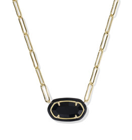 Kendra Scott Elisa Enamel Frame Paperclip Necklace