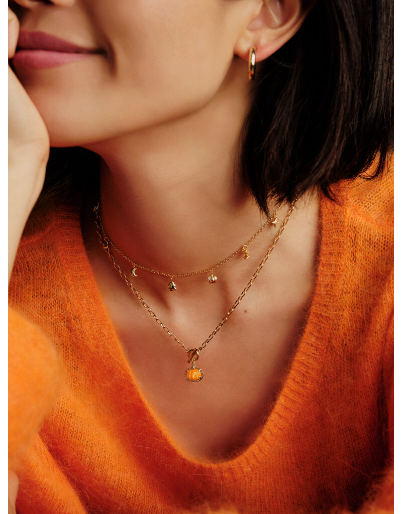 Kendra Scott Pumpkin Link and Chain Necklace