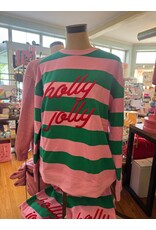 Shiraleah Holly Jolly Striped Classic Sweatshirt