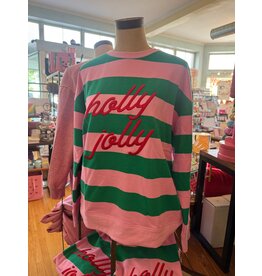 Shiraleah Holly Jolly Striped Classic Sweatshirt