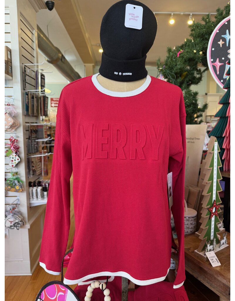 Jadelynn Brooke Merry Embossed Sweatshirt