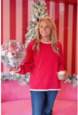 Jadelynn Brooke Merry Embossed Sweatshirt