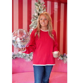 Jadelynn Brooke Merry Embossed Sweatshirt
