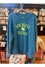 Jadelynn Brooke God Bless Seguin Mineral Wash Pullover