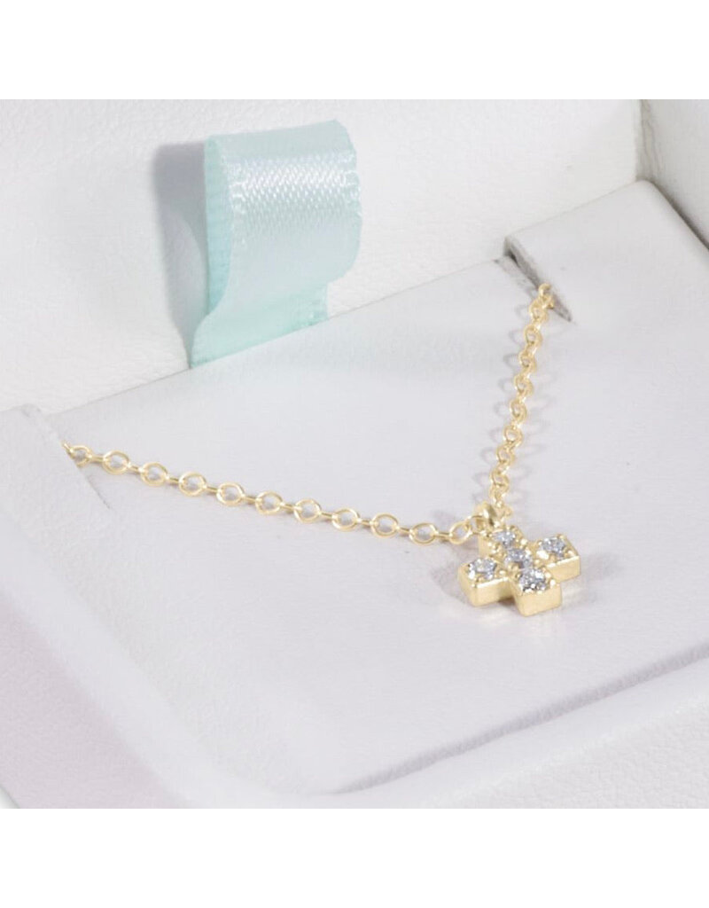 Enewton 14K Gold & Diamond Signature Cross Necklace