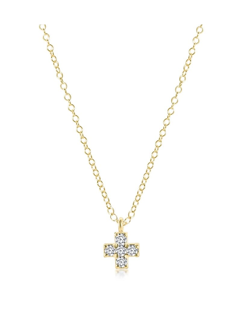 Enewton 14K Gold & Diamond Signature Cross Necklace
