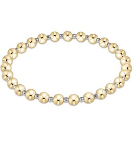 Enewton Bright Silver Faceted Hematite Grateful Pattern Bead Bracelet