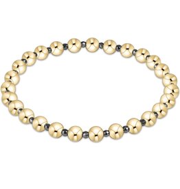 Enewton Silver Faceted Hematite Grateful Pattern Bead Bracelet