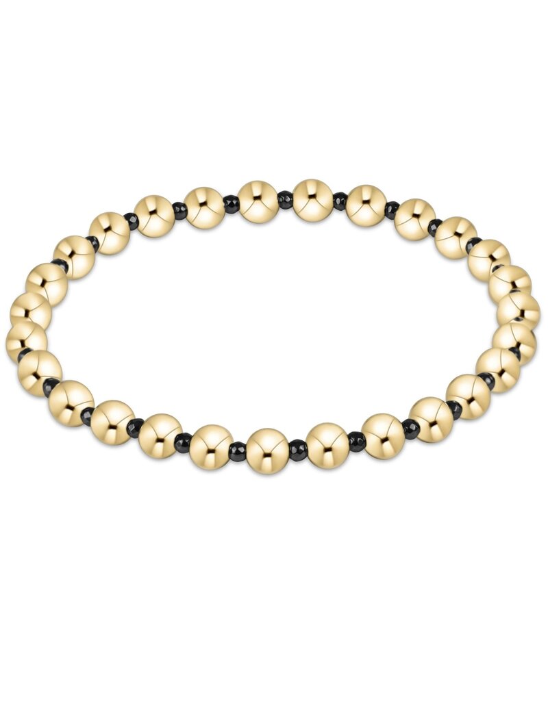 Enewton Faceted Hematite Grateful Pattern Bead Bracelet