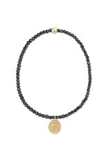 Enewton Faceted Hematite Inspire Small Gold Charm Bead Bracelet