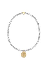 Enewton Silver Faceted Hematite Inspire Small Gold Charm Bead Bracelet