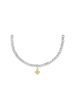 Enewton 15" Choker Silver Faceted Hematite