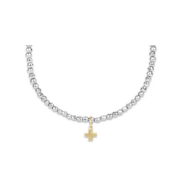 Enewton 15" Choker Silver Faceted Hematite