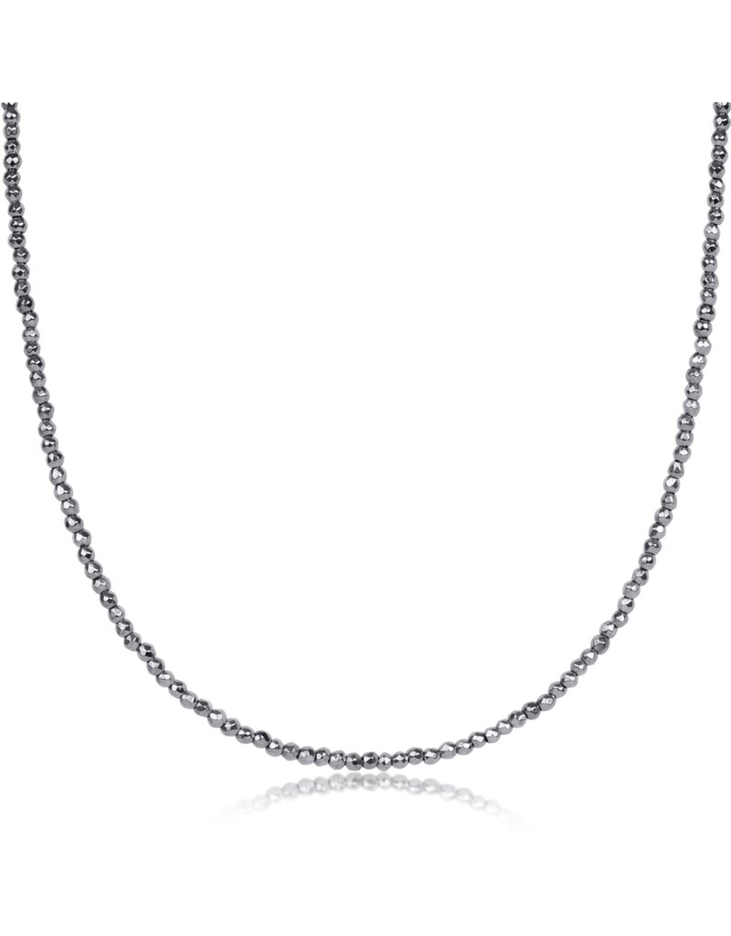 Enewton 15" Choker Silver Faceted Hematite