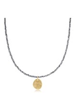 Enewton 15" Choker Silver Faceted Hematite