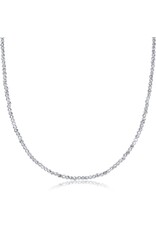 Enewton 15" Choker Bright Silver Faceted Hematite