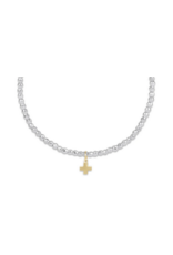 Enewton 15" Choker Bright Silver Faceted Hematite