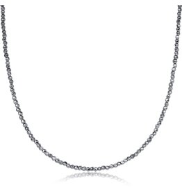Enewton 17" Choker Bright Silver Faceted Hematite