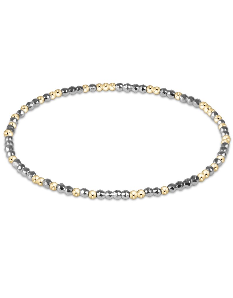 Enewton Extends Hope Unwritten Bright Silver Faceted Hematite Bead Bracelet