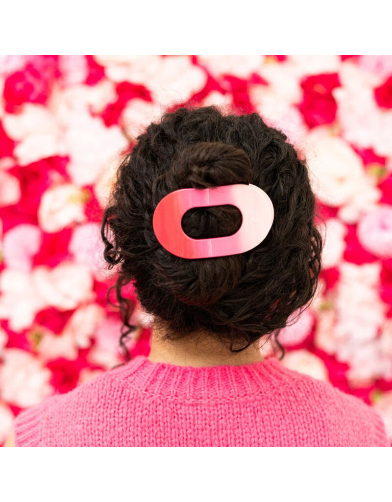 Teleties Large Flat Round Clip - Valentines