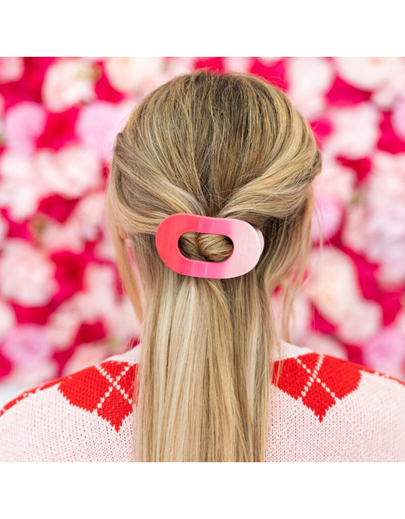 Teleties Small Flat Round Clip - Valentines