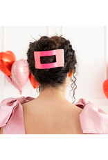 Teleties Flat Rectangle Hair Clip - Valentines - Large