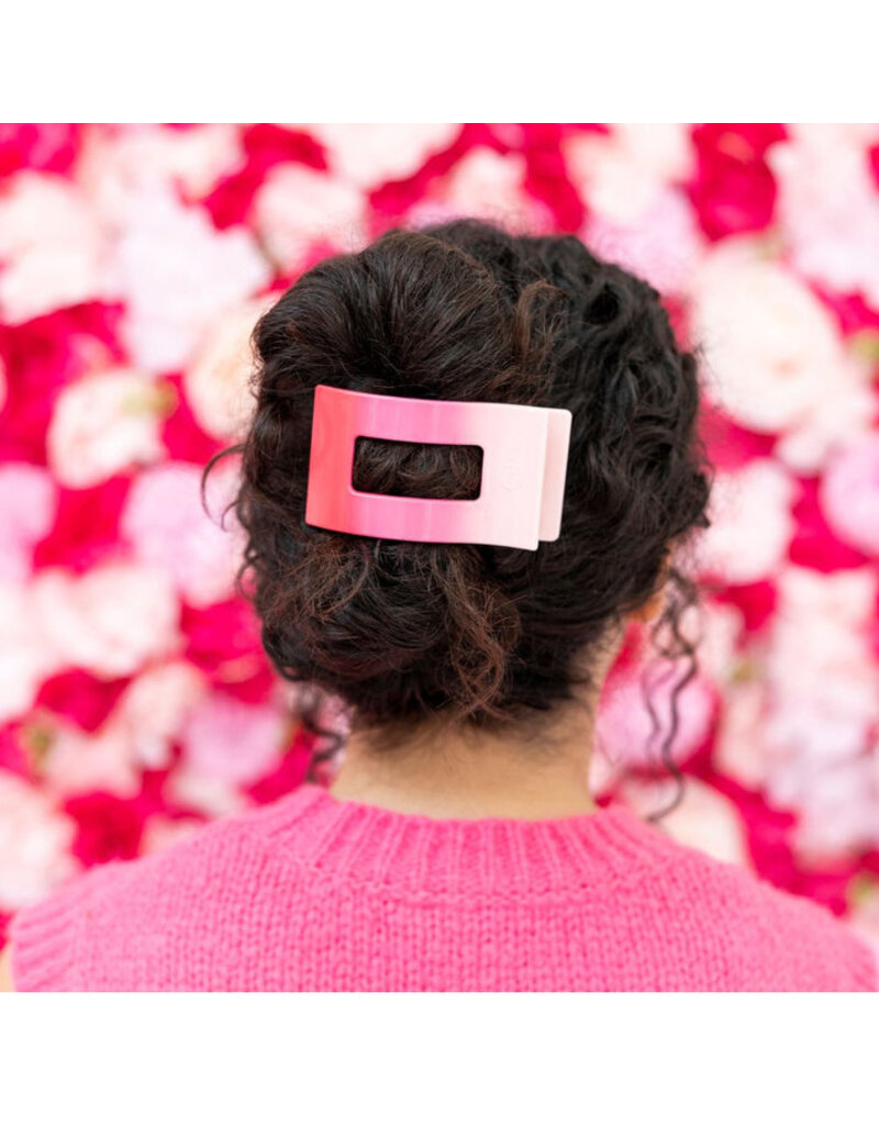 Teleties Flat Rectangle Hair Clip - Valentines - Medium