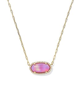 Kendra Scott Elisa Pave Frame Pendant Necklace