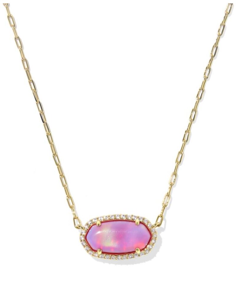 Kendra Scott Elisa Pave Frame Pendant Necklace
