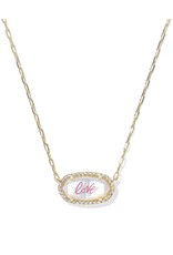Kendra Scott Elisa Pave Frame Pendant Necklace