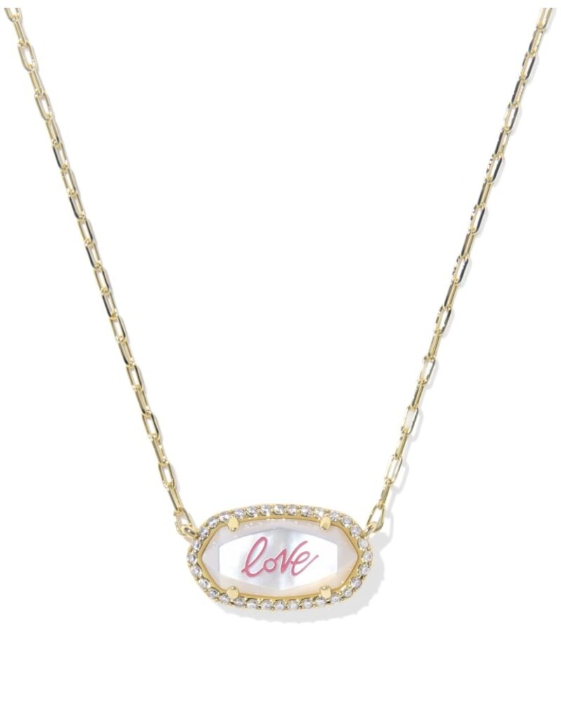 Kendra Scott Elisa Pave Frame Pendant Necklace