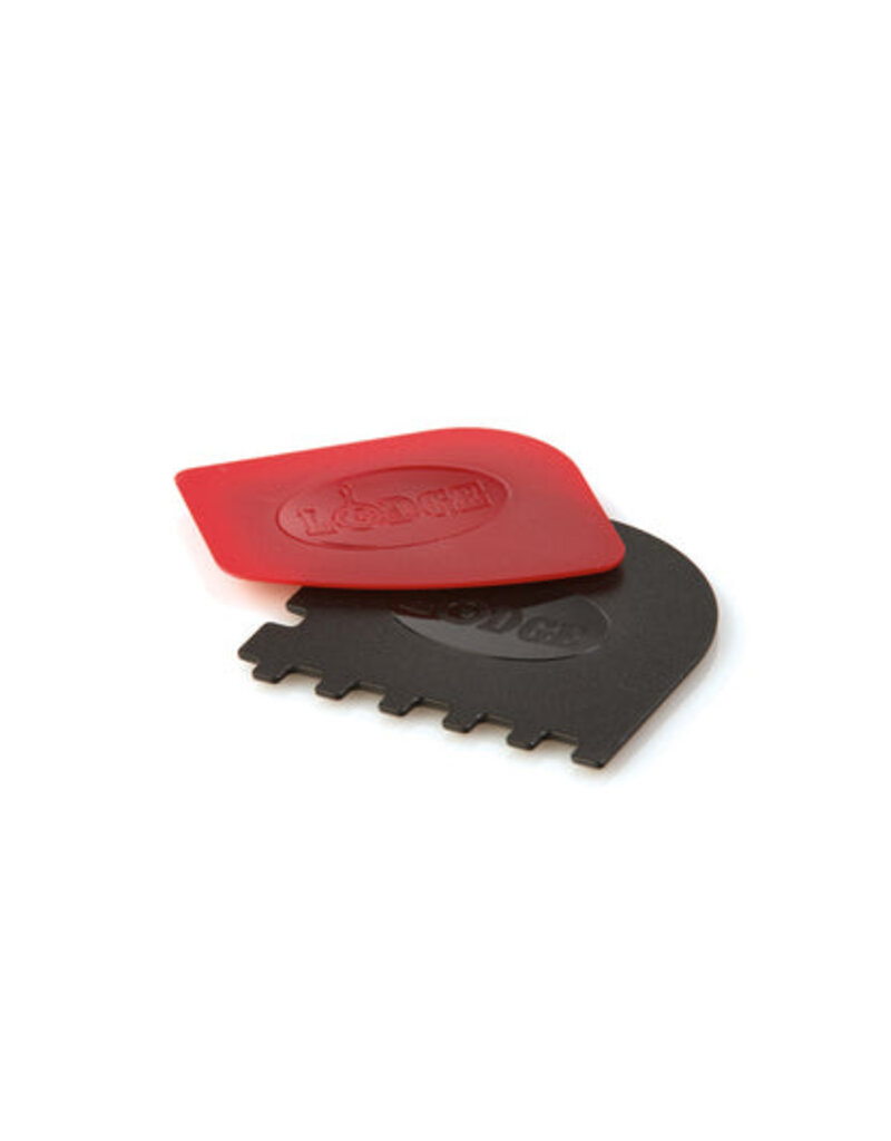 Lodge Cast Iron Scraper Set 1 Red, 1 Black Grill Scraper