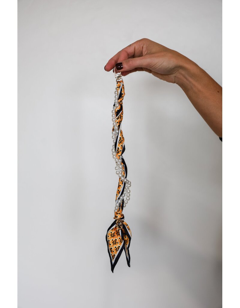 Victory Lap Victory Lap Woven Scarf Pearl Phone Strap/Wristlet