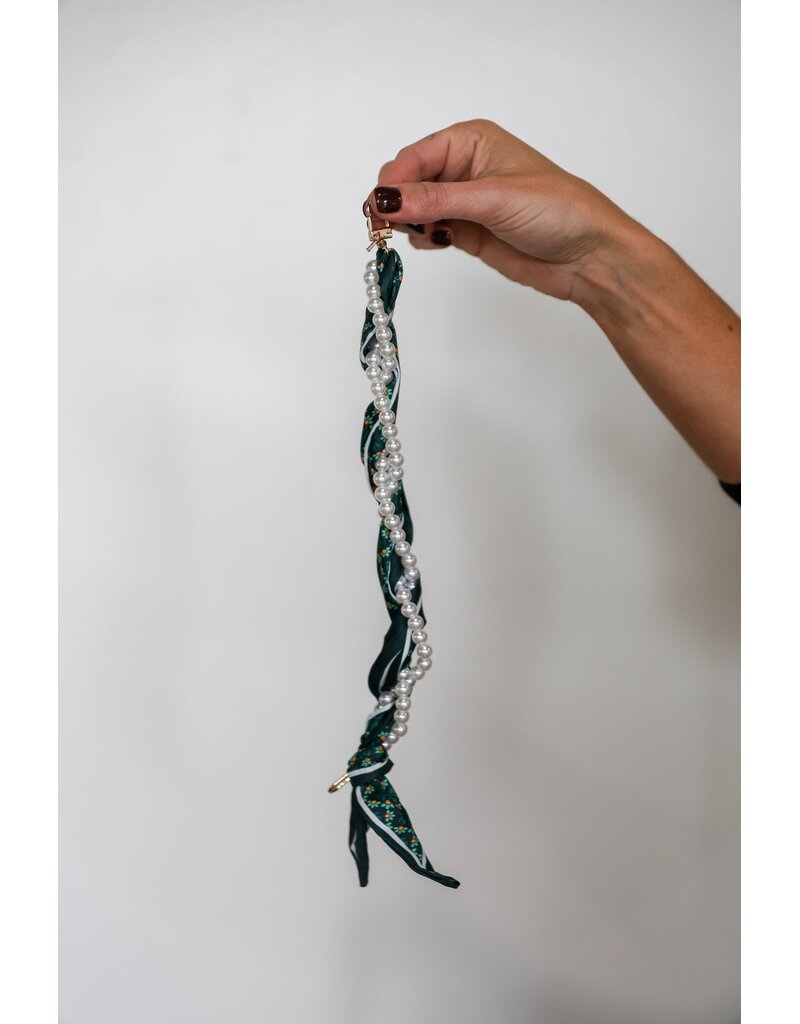 Victory Lap Victory Lap Woven Scarf Pearl Phone Strap/Wristlet
